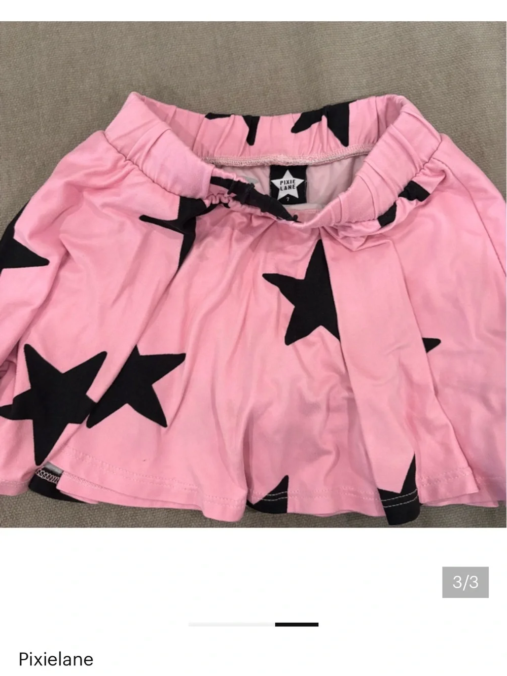 Pixielane Pink Star Print Skirt